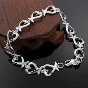 Sterling Silver Heart Bracelet